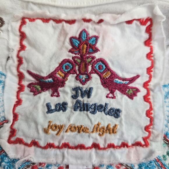 Johnny Was Women Boho Hippie Artsy Embroidered Oversized Boxy Caftan Top L/XL - Picture 9 of 12